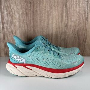Hoka One One Clifton 8 Running Shoe Aqua Blue 1119394 AEBL Women’s Size 7.5 B